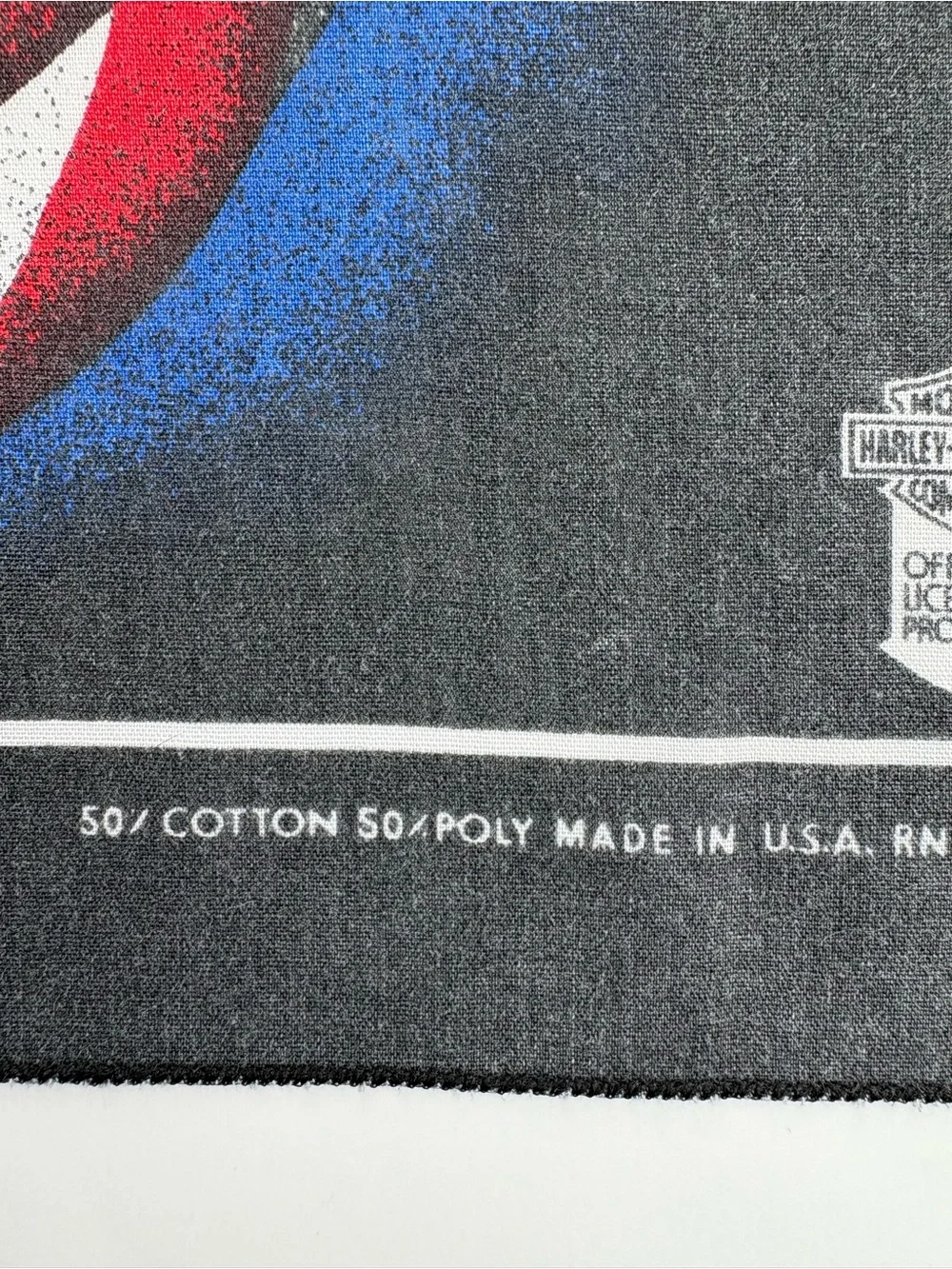 Harley-Davidson Official Eagle American Flag Bandana Black USA Vintage
